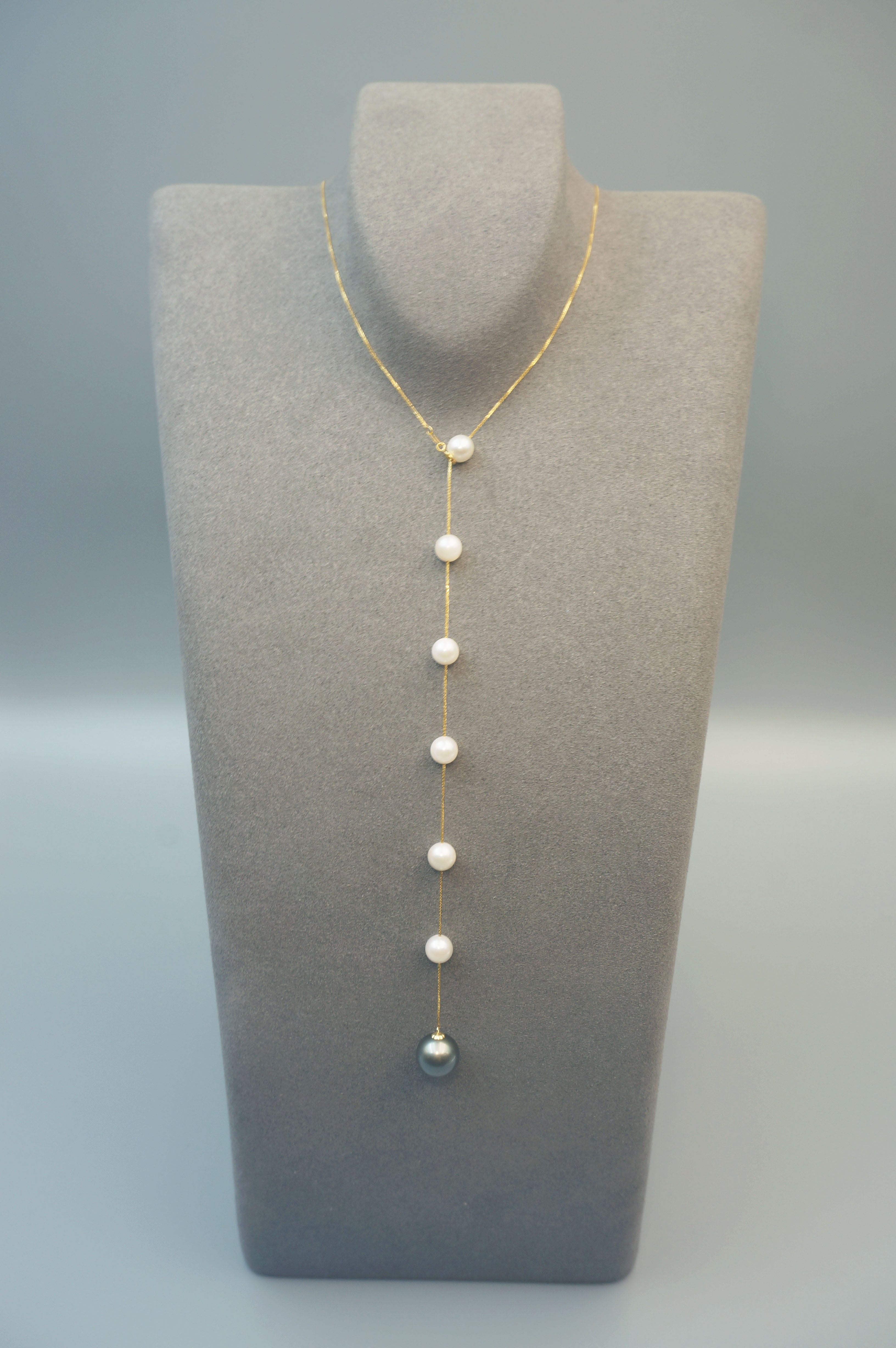 18K Gold Multi-Way Necklace with Akoya & Tahitian Pearls