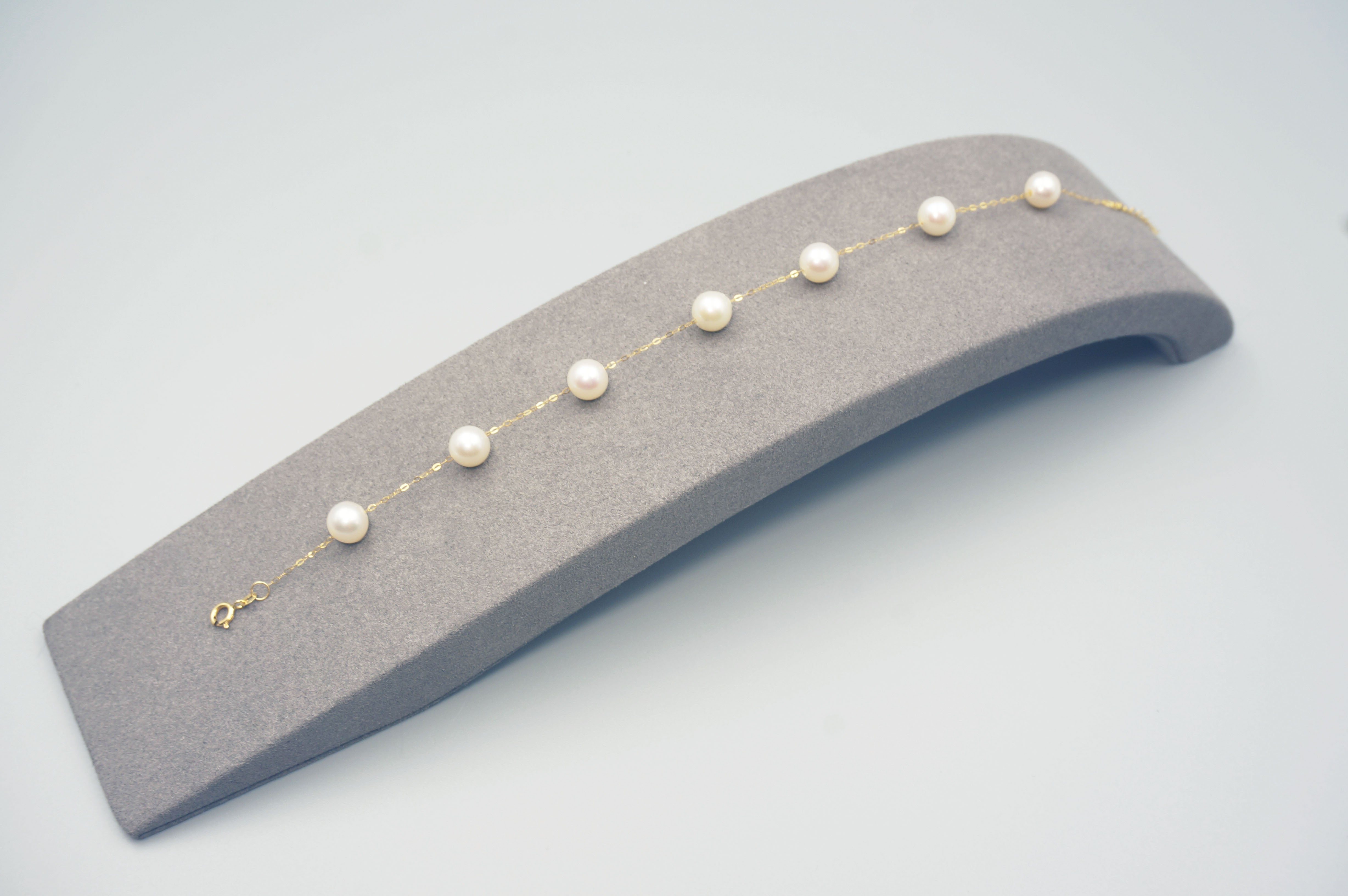 18K Gold Freshwater Pearl Bracelet