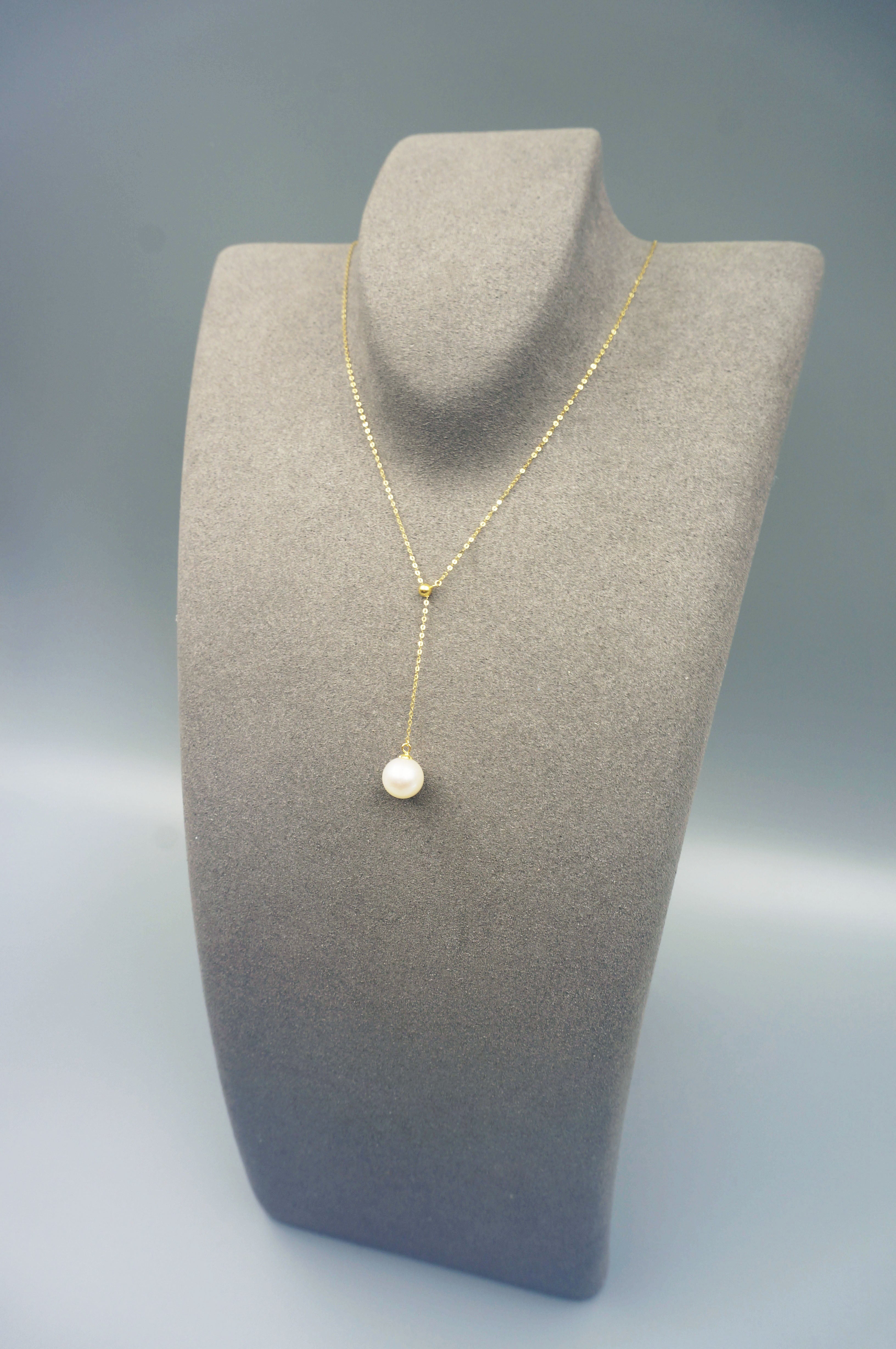 18K Gold Freshwater Pearl Necklace With Adjustable Chain