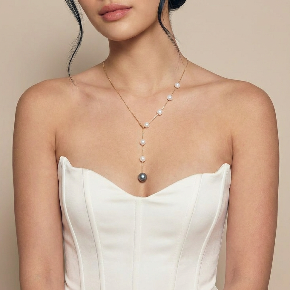 18K Gold Multi-Way Necklace with Akoya & Tahitian Pearls