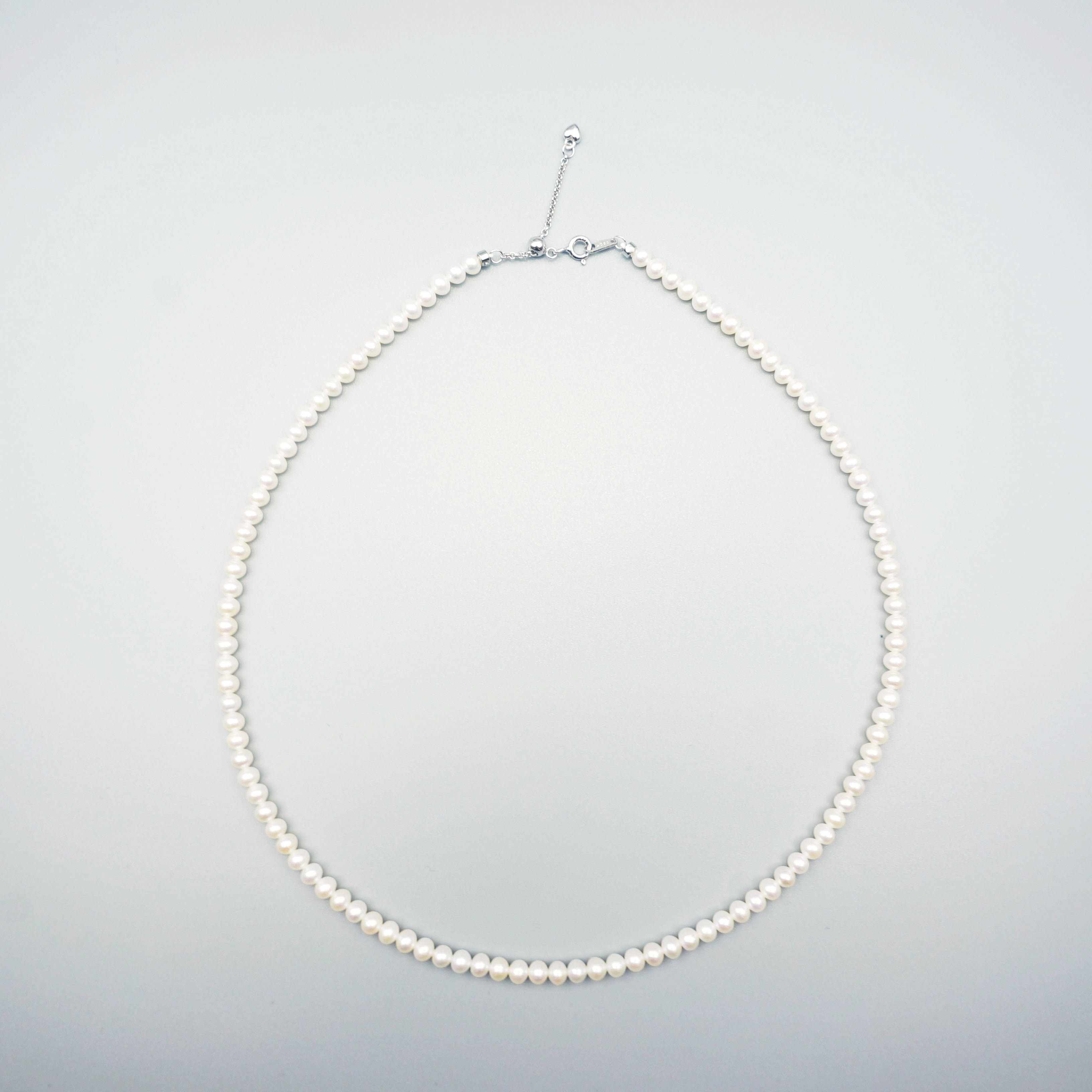 4-5mm Cultured Freshwater Pearl Necklace in Sterling Silver