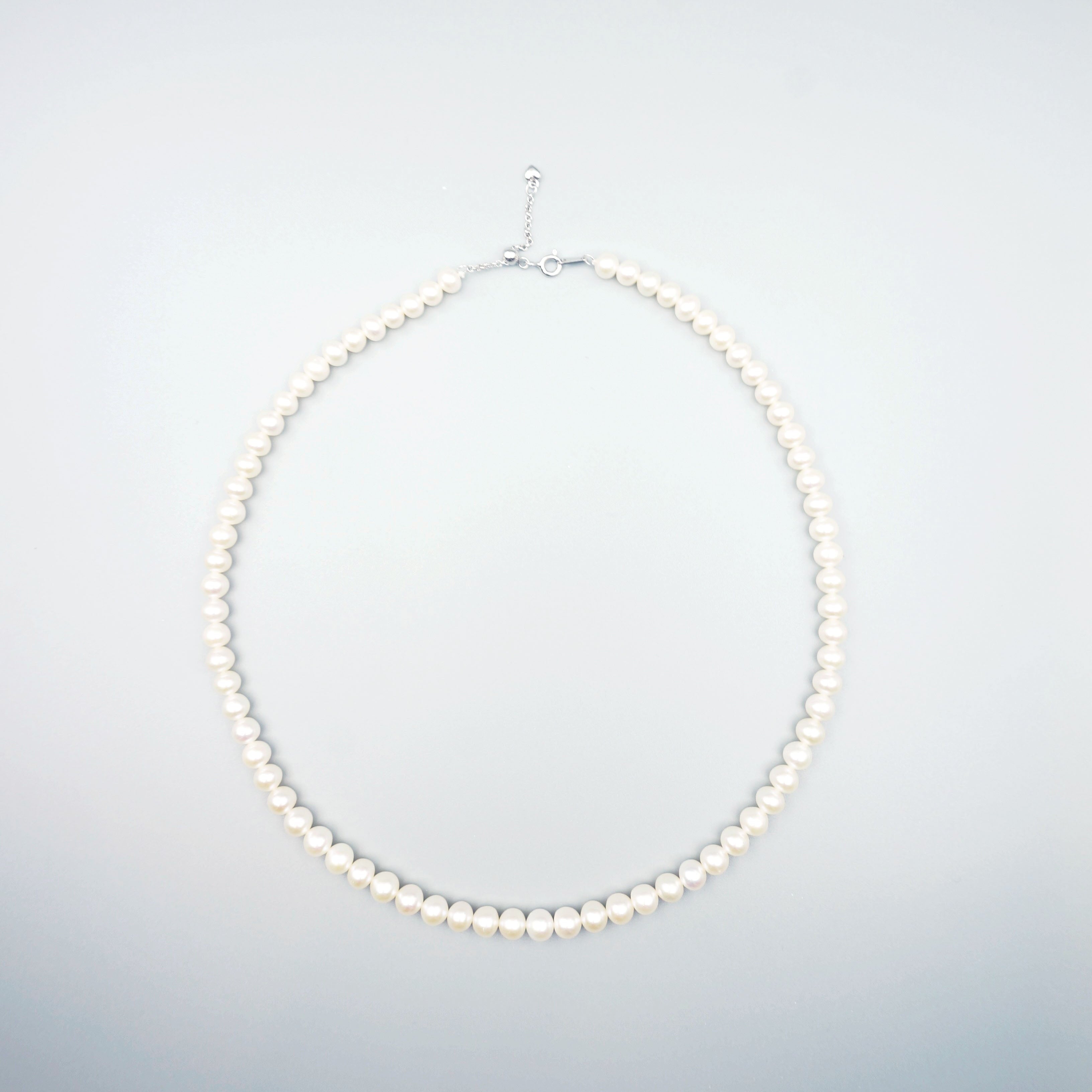 6-7mm Cultured Freshwater Pearl Necklace in Sterling Silver
