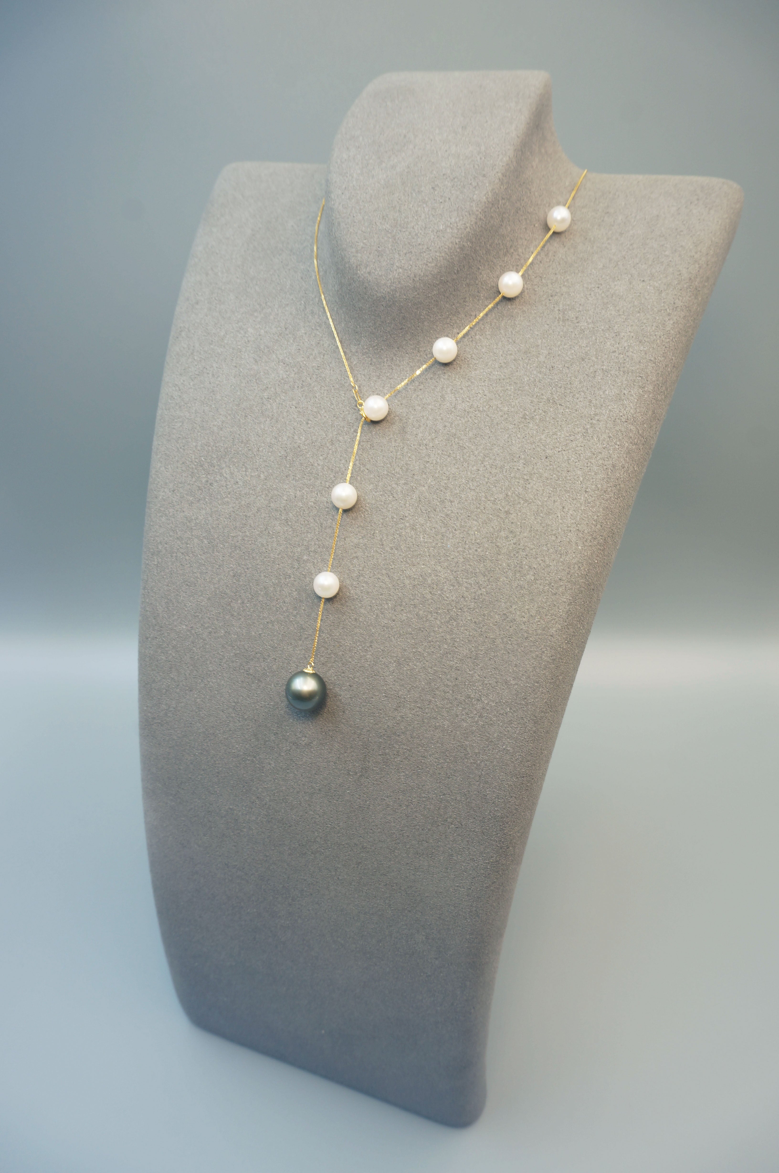 18K Gold Multi-Way Necklace with Akoya & Tahitian Pearls
