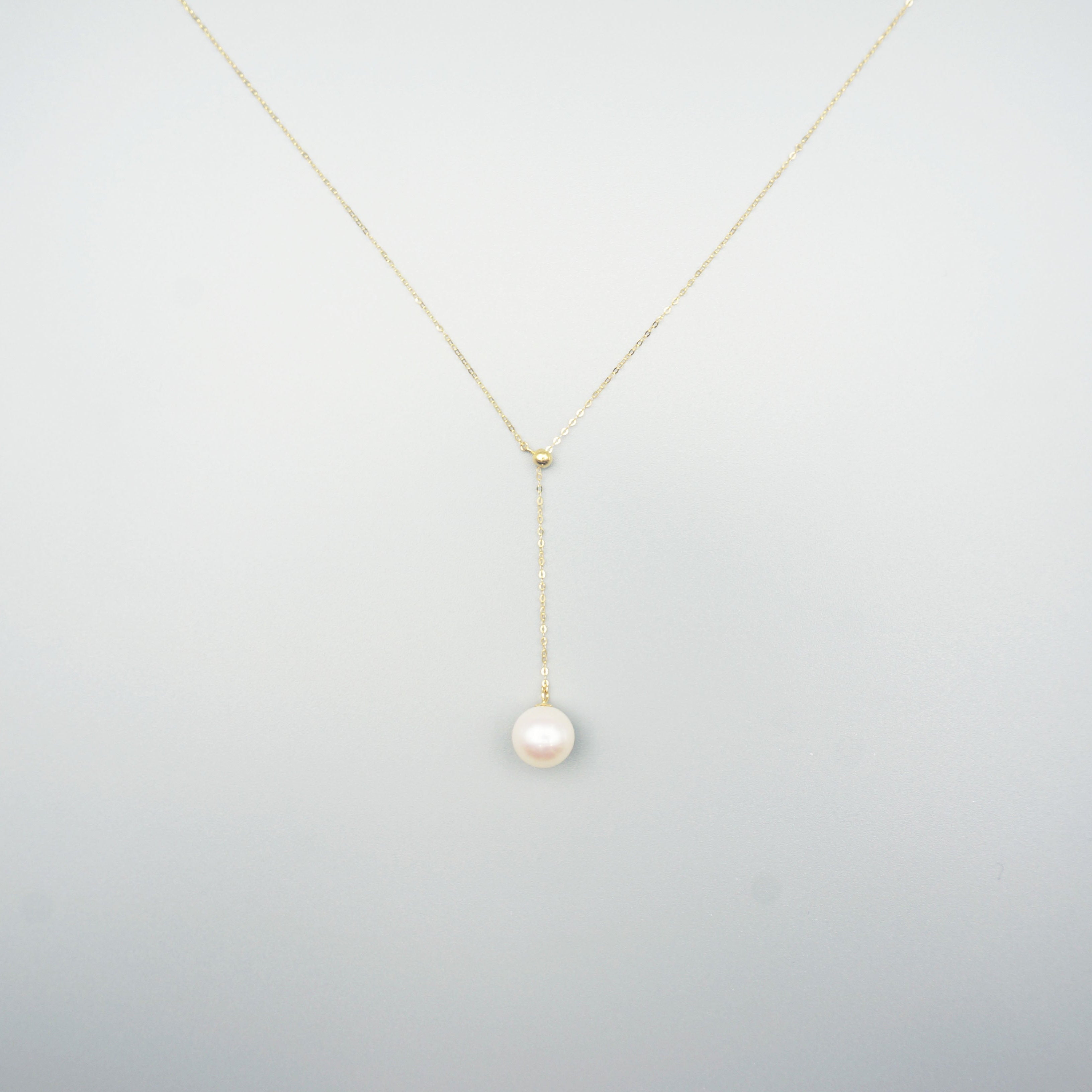 18K Gold Freshwater Pearl Necklace With Adjustable Chain