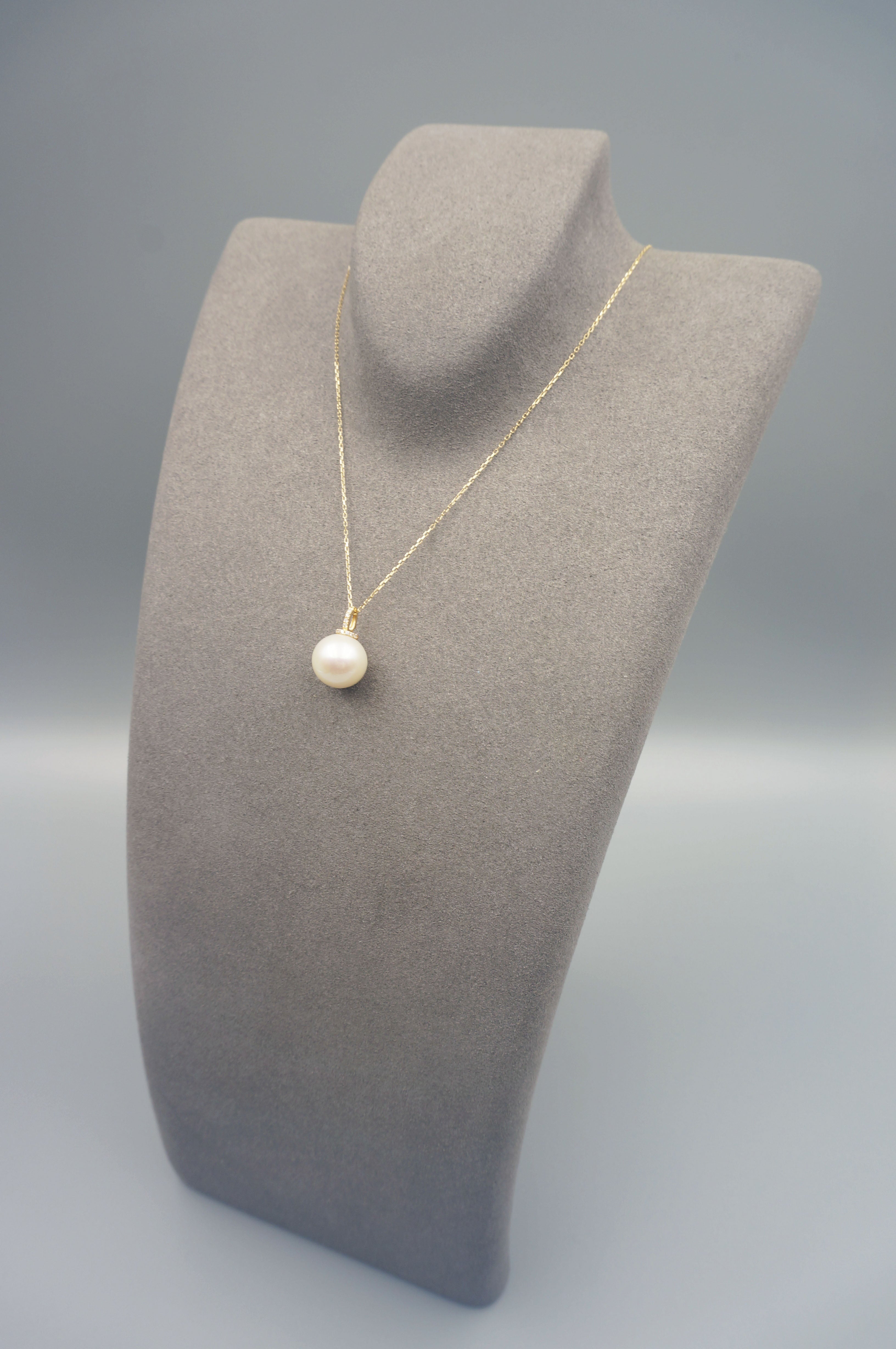 18K Gold 12–13mm Freshwater Pearl Pendant